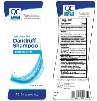 QC Dandruff Shampoo Everyday Clean.jpg 13 oz shampoo - QC Dandruff Shampoo Everyday Clean